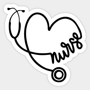 Nurse Stethoscope Sticker